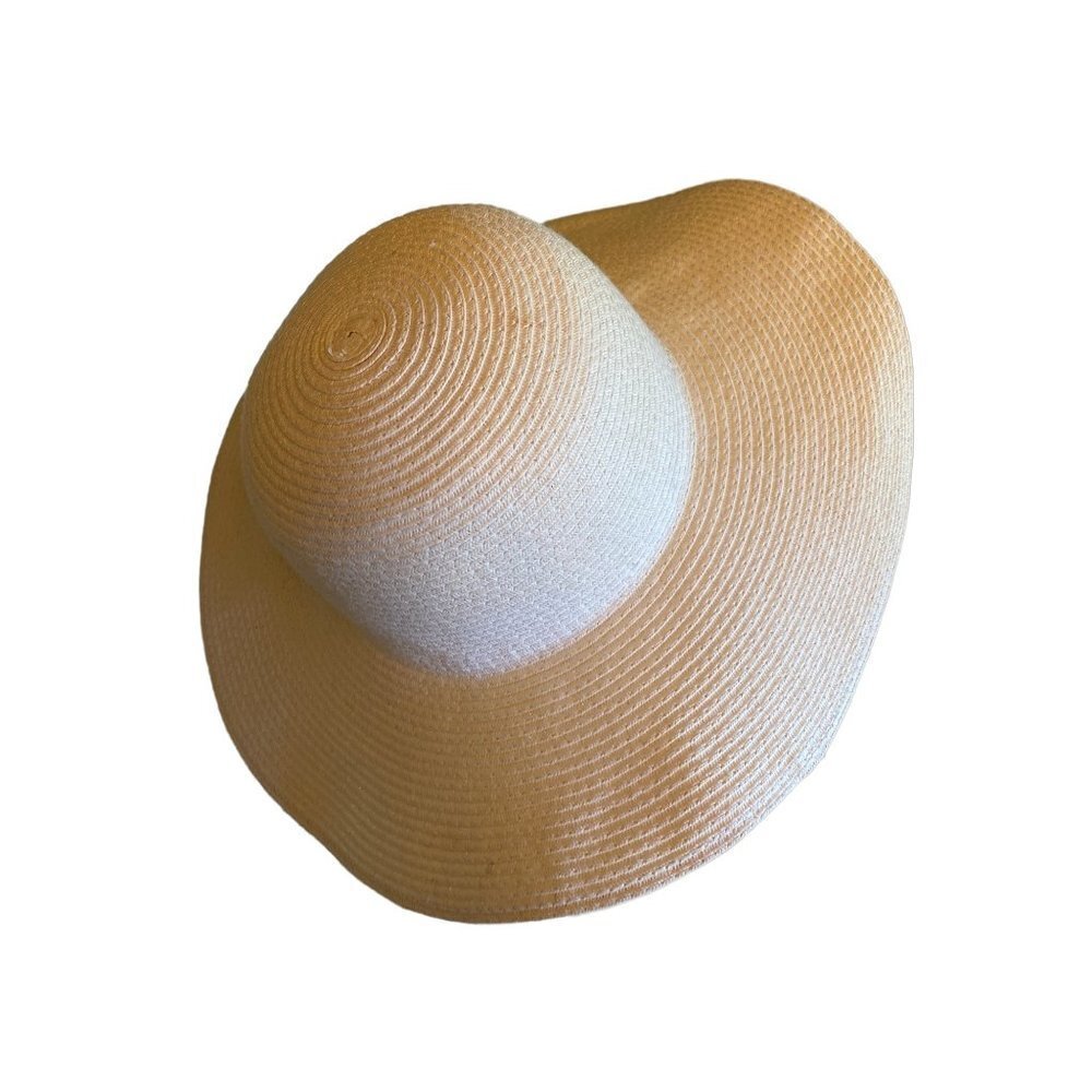 White Wide Brim Paper Sun Hat One Size‎